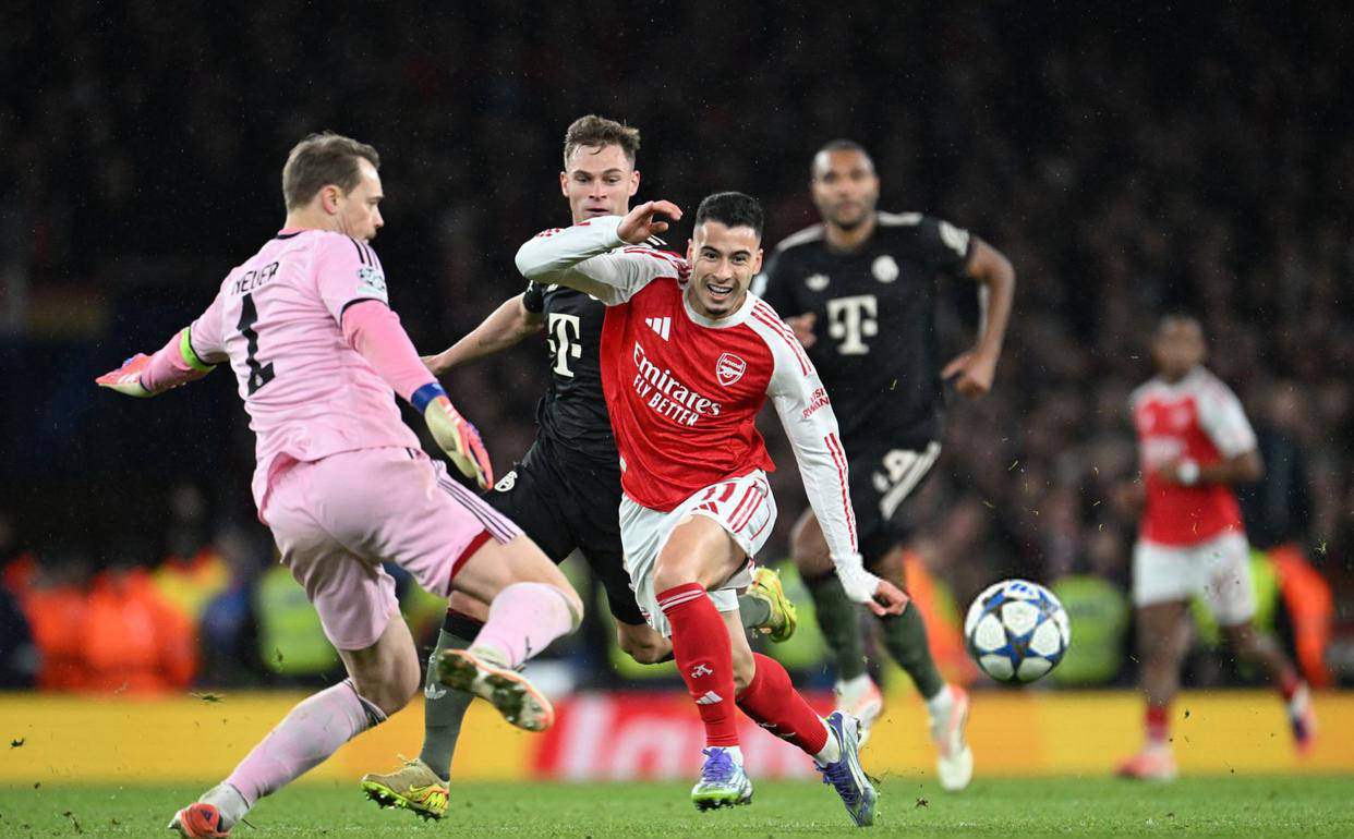 阿森纳3-1逆转拜仁,凯恩隐身诺伊尔失误,枪手豪取欧冠五连胜