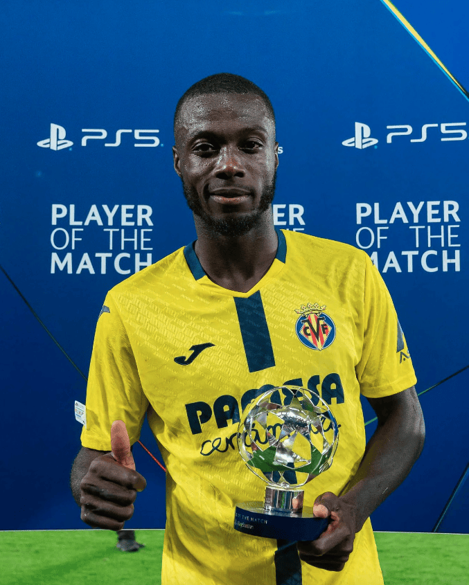 佩佩当选欧冠全场最佳,比利亚雷亚尔2-2尤文